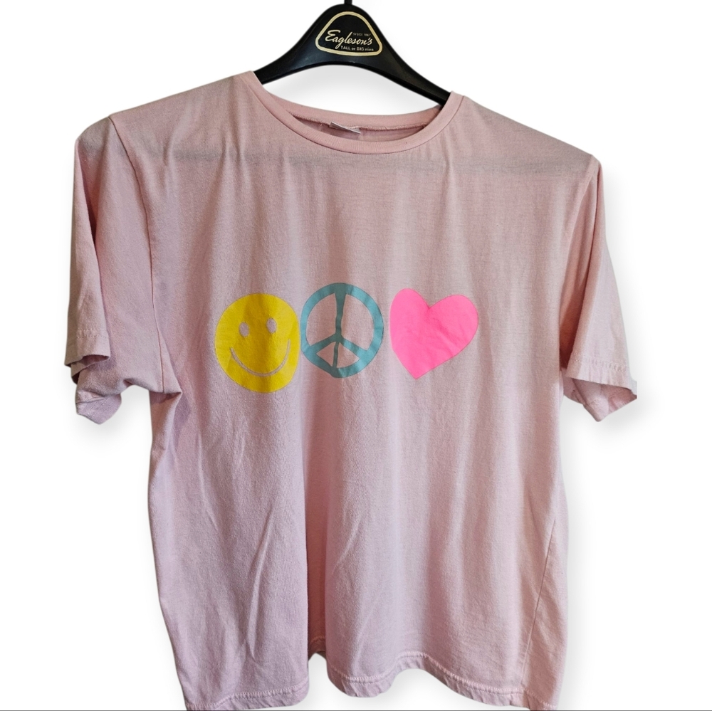 Pink Graphic Womens Tee Shirt Size Xl.